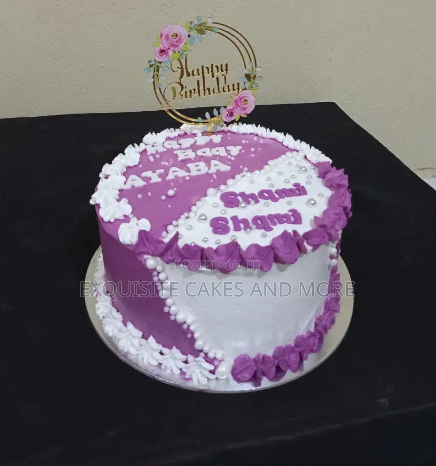 Purple and White Budget Cake