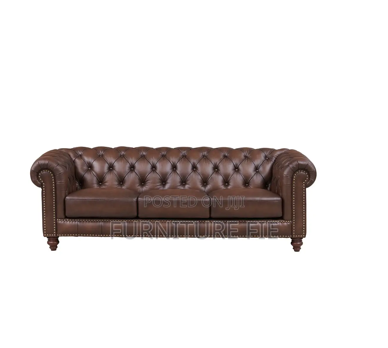 Alton Bay 91" Chesterfield Top Grain Leather Sofa Couch From Macys Usa