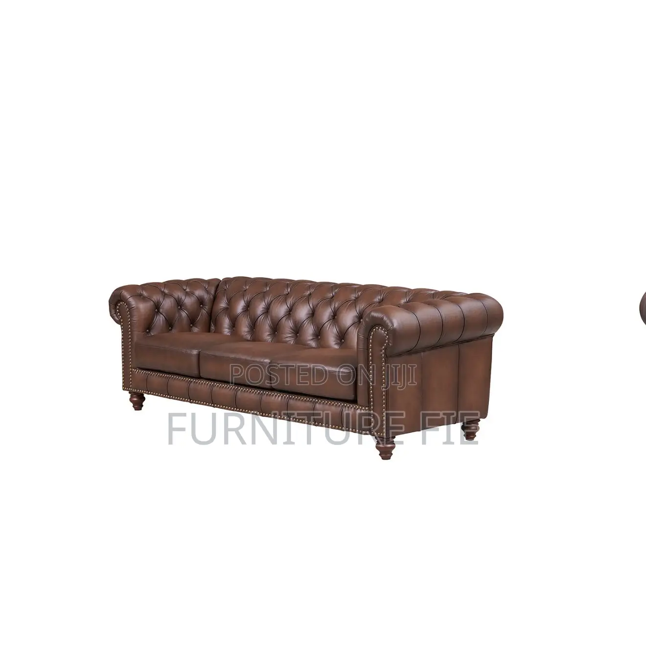 Alton Bay 91" Chesterfield Top Grain Leather Sofa Couch From Macys Usa