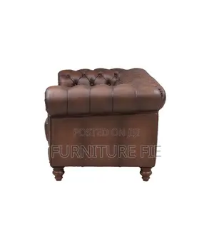 Alton Bay 91" Chesterfield Top Grain Leather Sofa Couch From Macys Usa