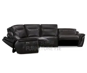 Lenardo 5-Pc. Leather Sectional With 2 Power Motion Recliners From Usa