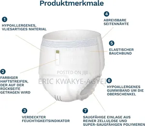 Egosan Pants Plus 6 Packs Of 15 Pieces, Absorbent Stretch Incontinence