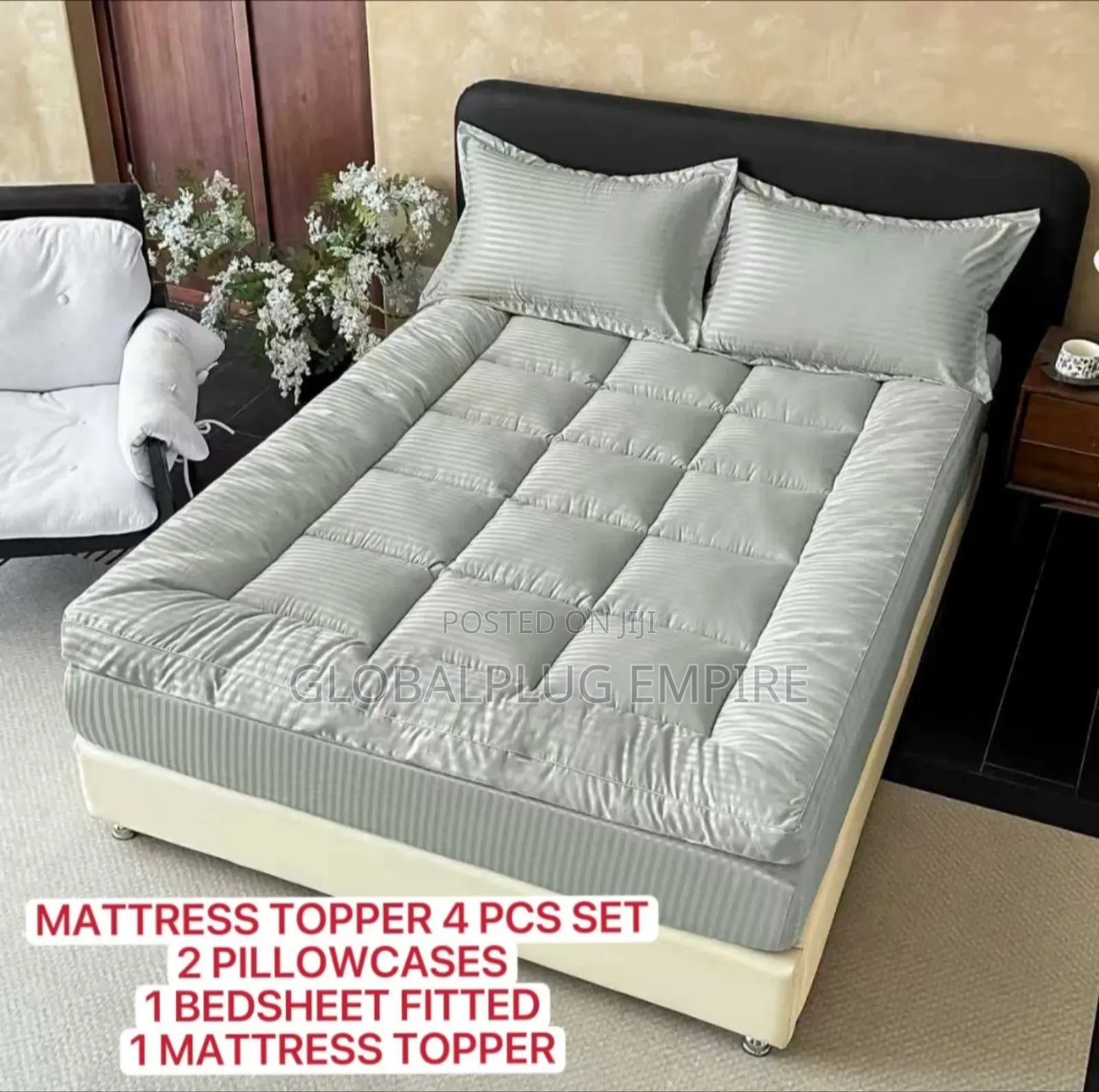 4-Piece Mattress Topper Set Soft Comfortable
