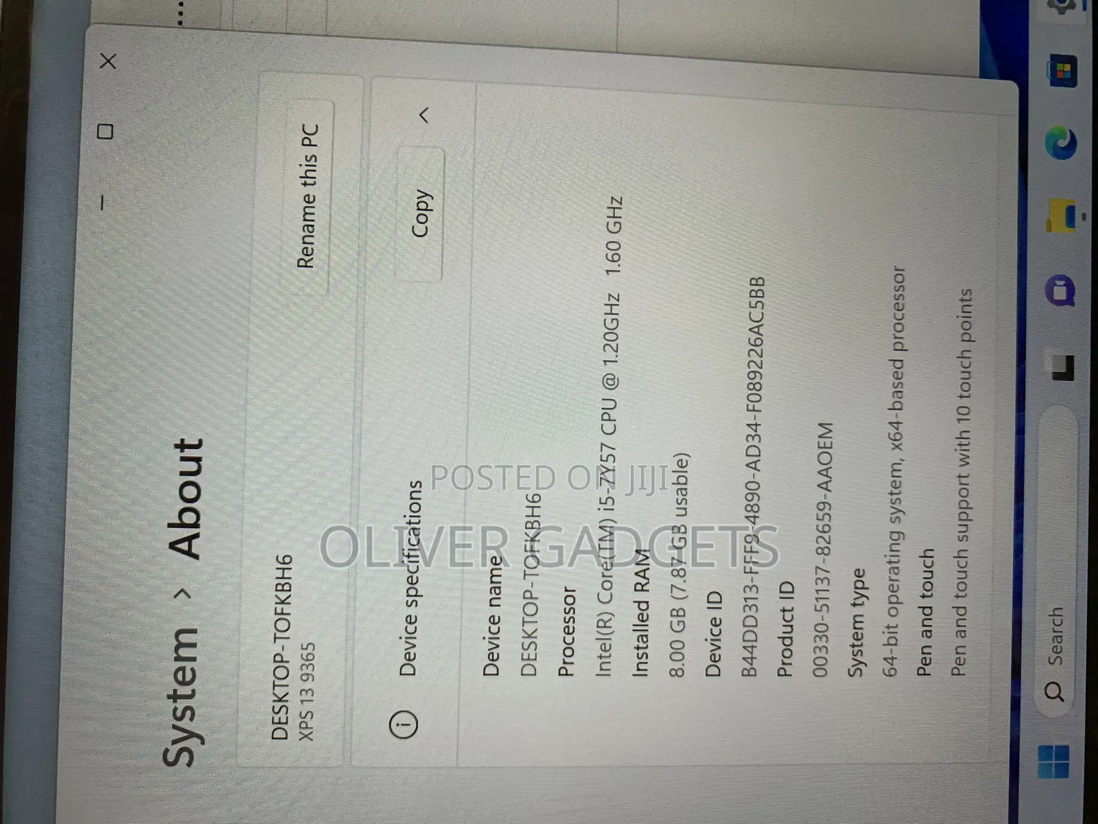 Laptop Dell XPS 13 8GB Intel Core I5 SSD 256GB