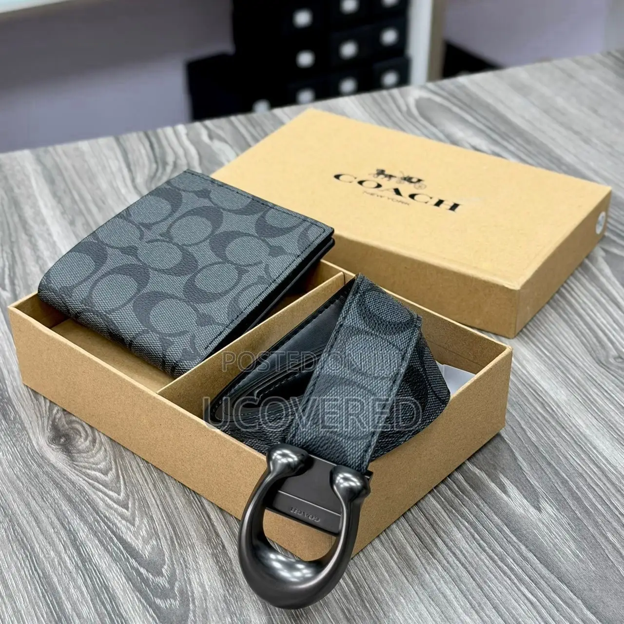 New Leather Belts/Wallet Gift Set