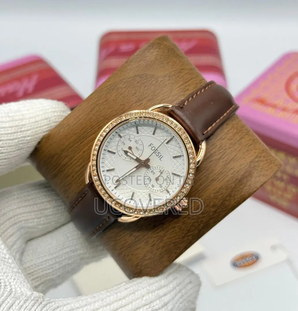 Fossil Ladies Leather/Stainless Steel Watches