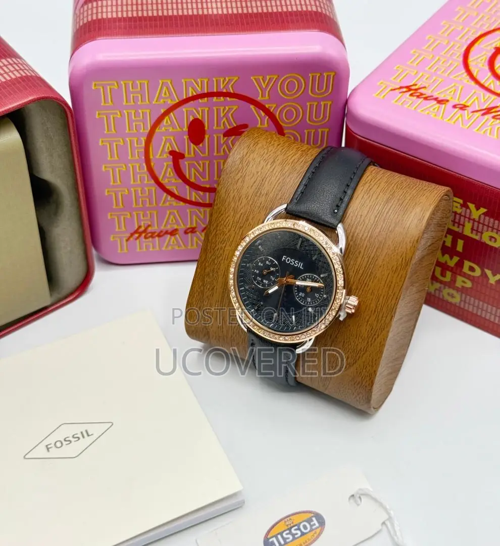 Fossil Ladies Leather/Stainless Steel Watches