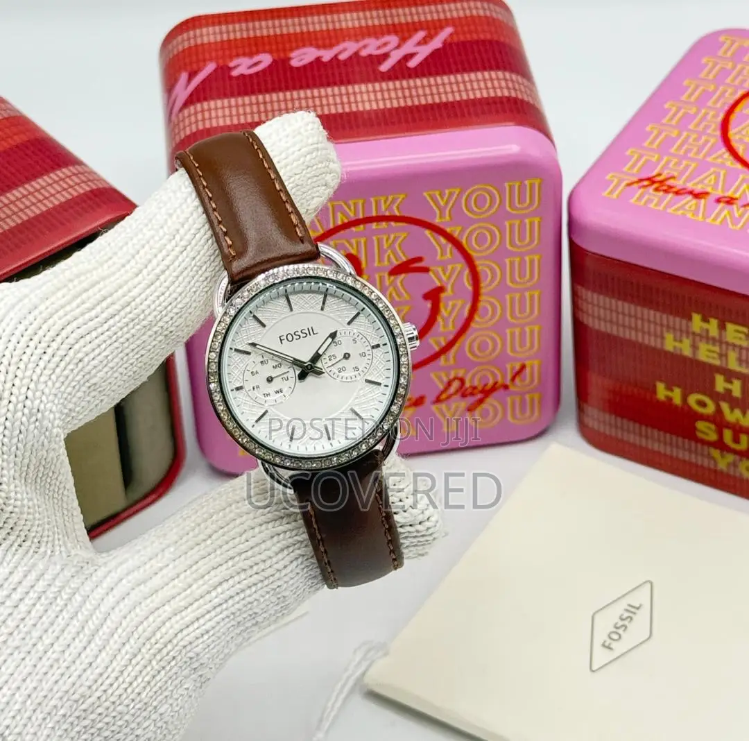 Fossil Ladies Leather/Stainless Steel Watches