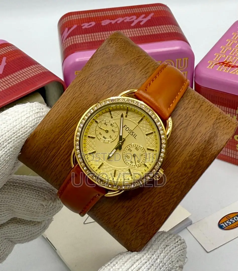 Fossil Ladies Leather/Stainless Steel Watches