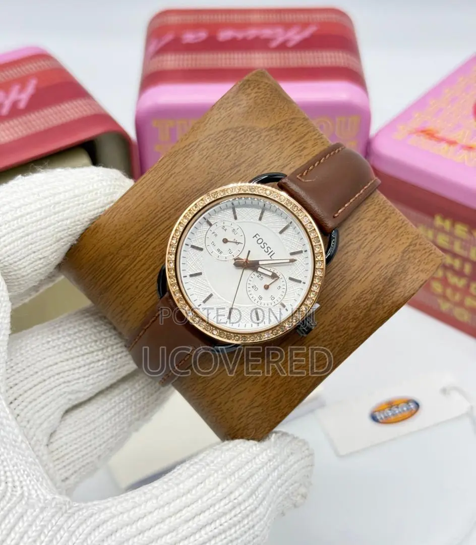 Fossil Ladies Leather/Stainless Steel Watches