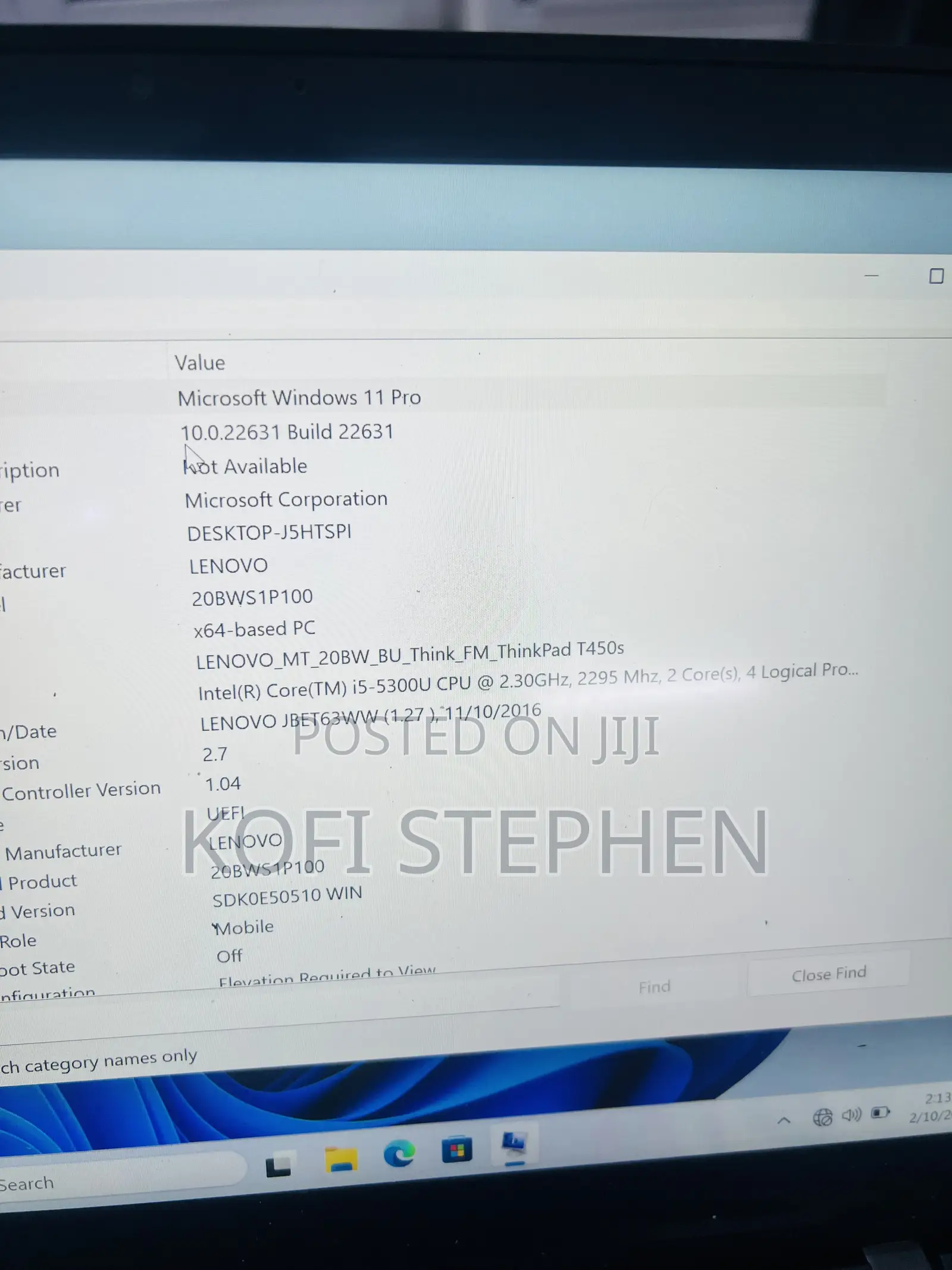 Laptop Lenovo ThinkPad T450 12GB Intel Core I5 SSD 256GB