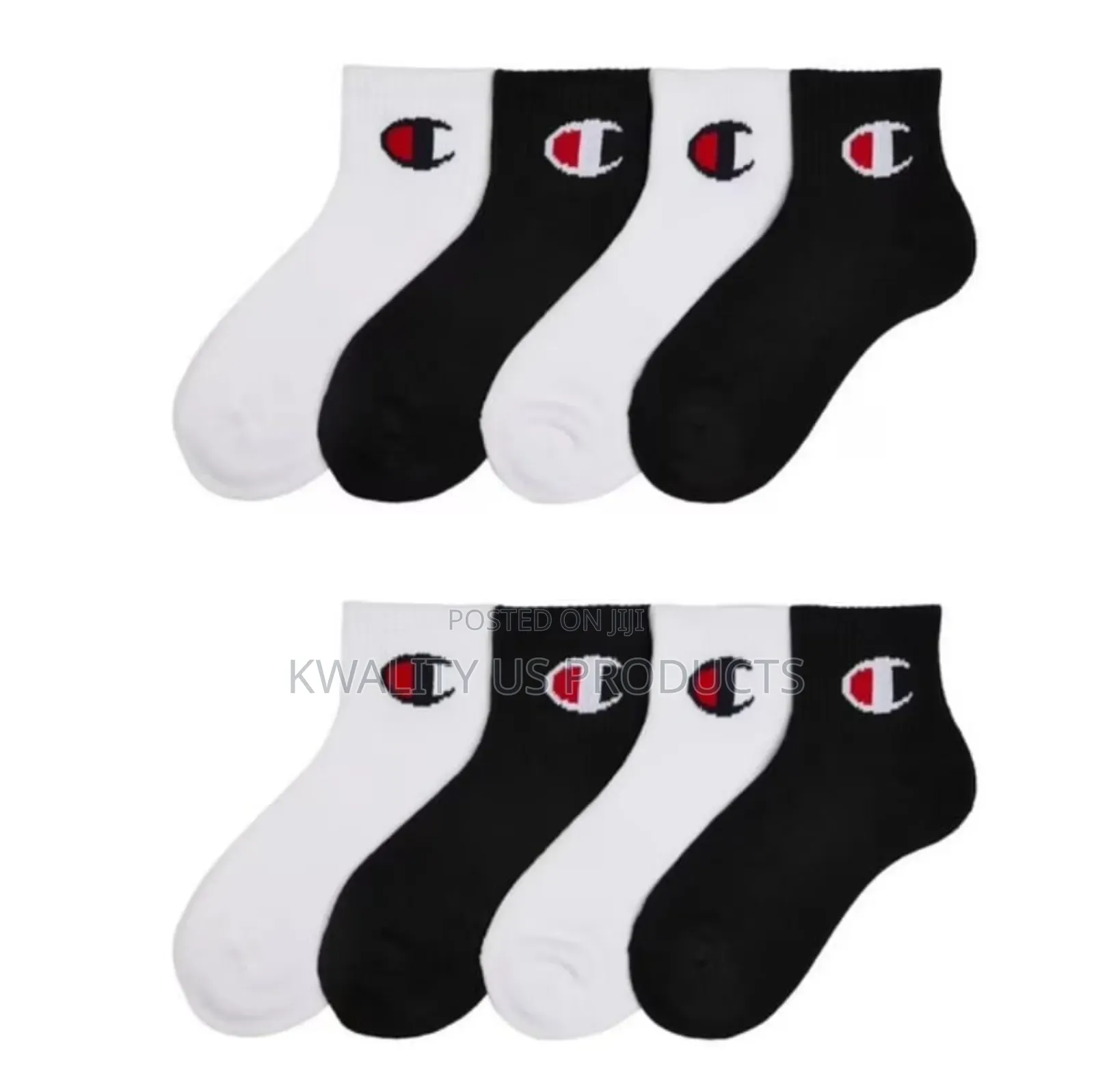 Champion Youth Quarter Socks - 8 Pairs