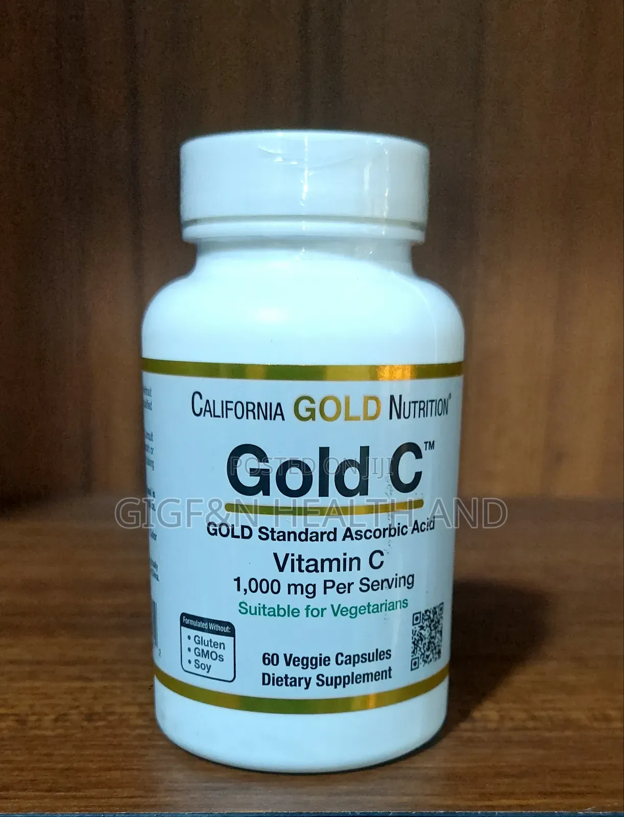 California Gold, Vitamin C 1000mg/60 Veg Caps