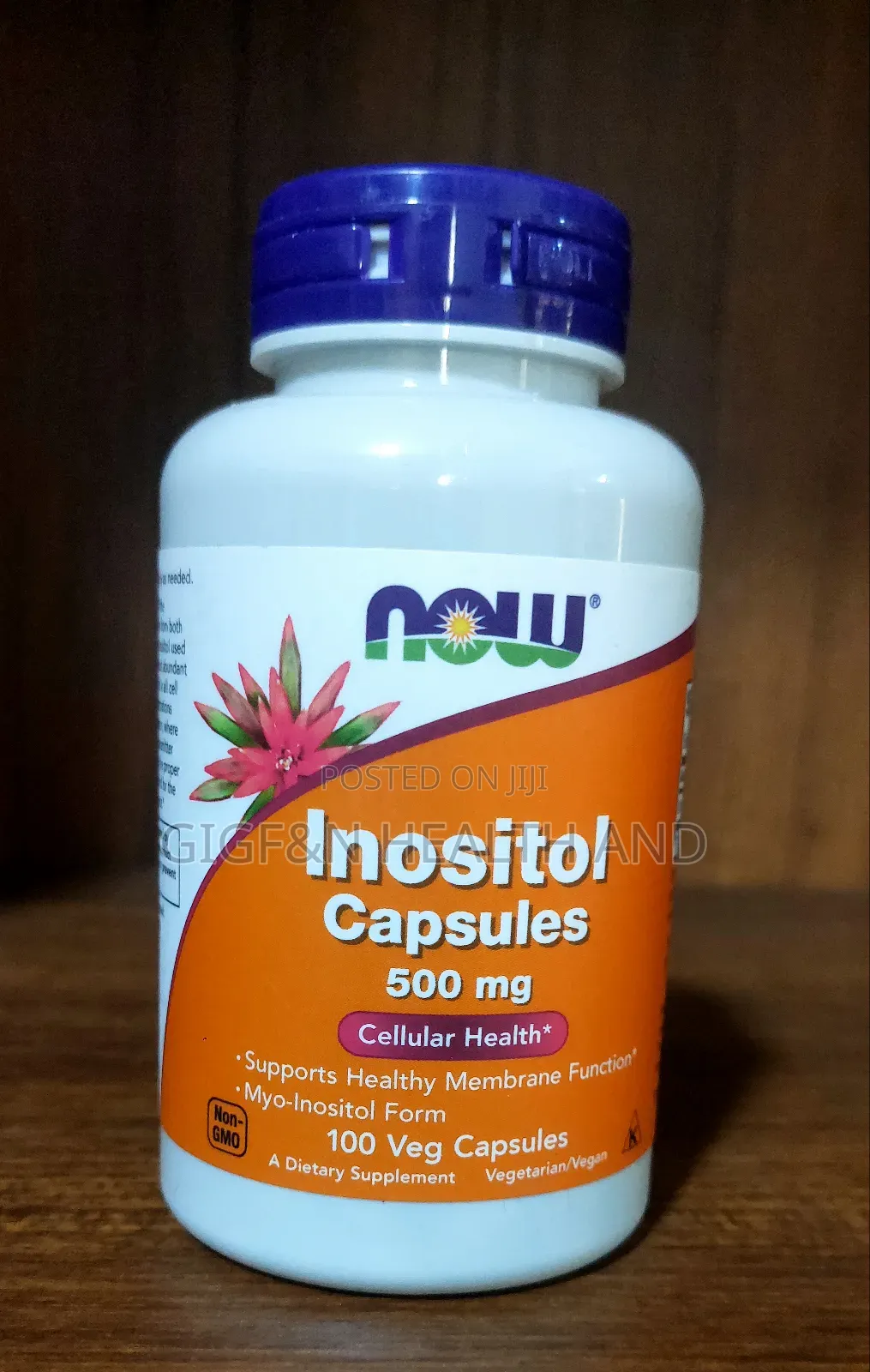 Now Inositol Myo Form, Capsules 500mg/100 Veg Caps(2030 Expiry)