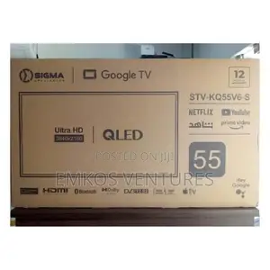 Sigma 55 Inch Qled Frameless Tv With Bluetooth And Icast