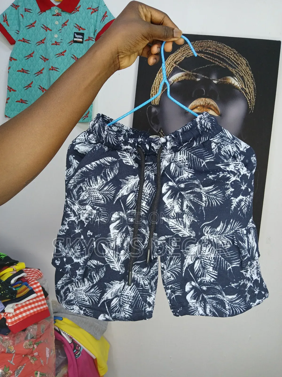 Rainbow Colours and Blue Black Shorts for Kids Age 1-10years