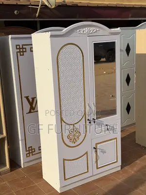 2-in-1 Wooden Wardrobe With Mirror