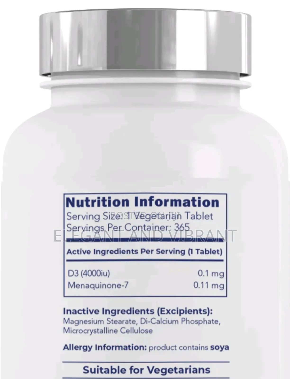 Vitamin D3 4000iu Vitamin K2 |  Tablets | 365high Strength Tablets