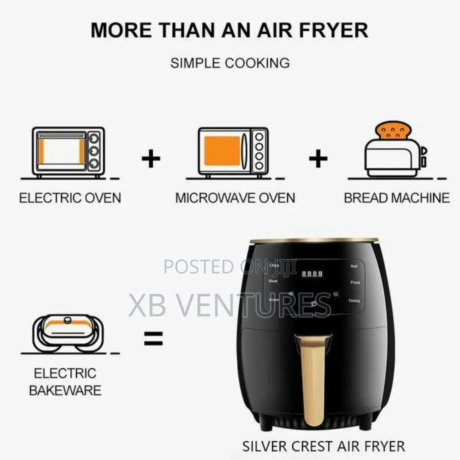 Silver Crest 8l Extra Large Air Fryer Wit Smart Digital Control 2400w