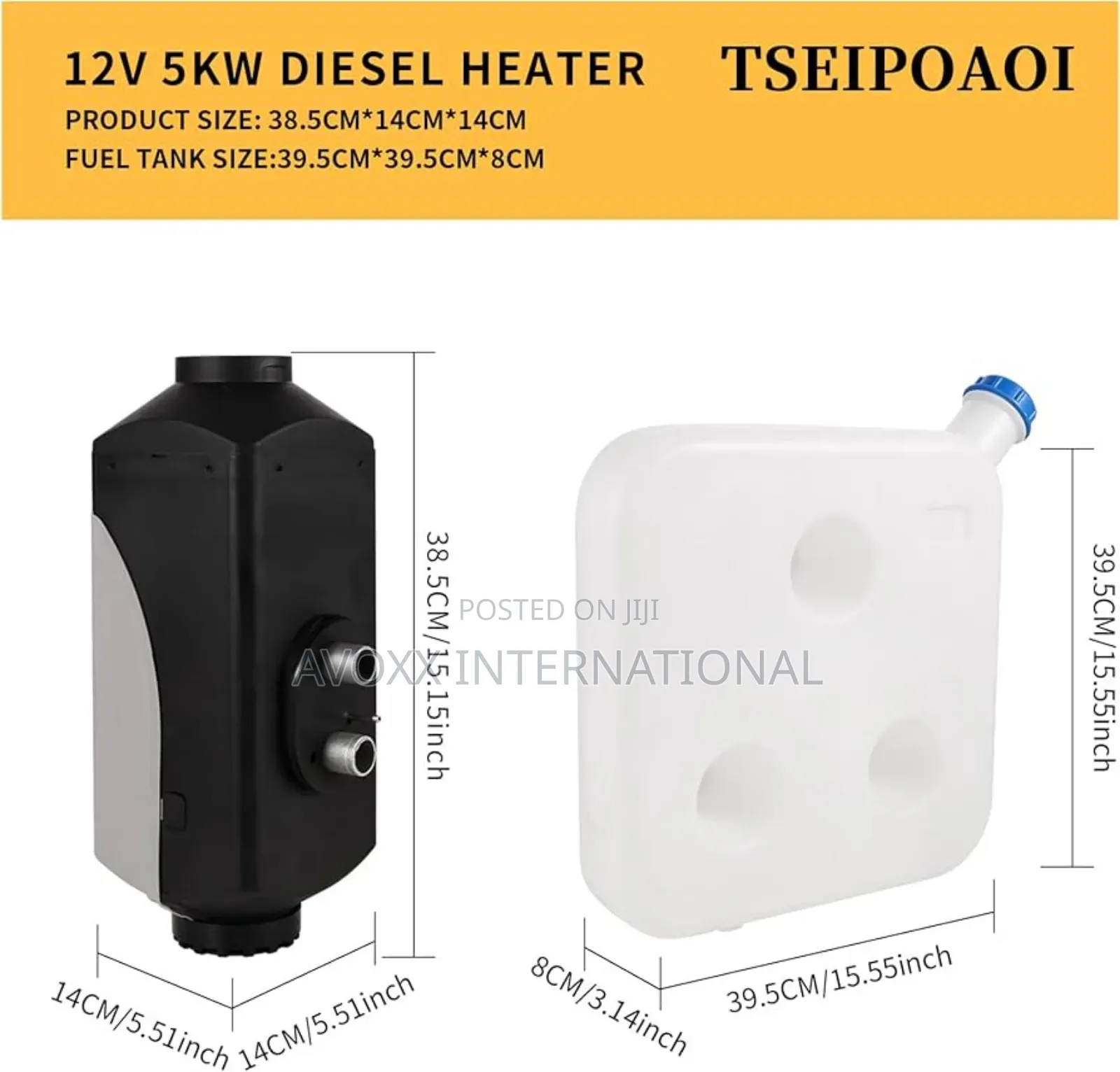 Tseipoaoi Diesel Heater 12v Diesel Air Heater W/ LCD Monitor