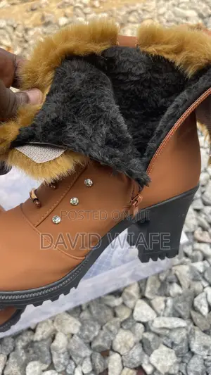 Feathered Brown Heels