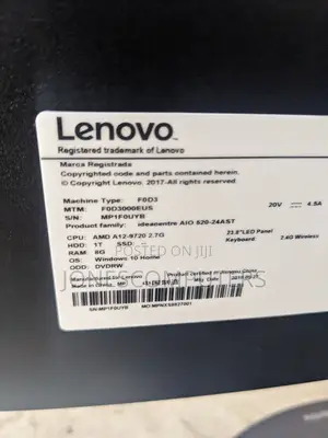 Desktop Computer Lenovo ideacentre AIO 520 8GB AMD HDD 1T