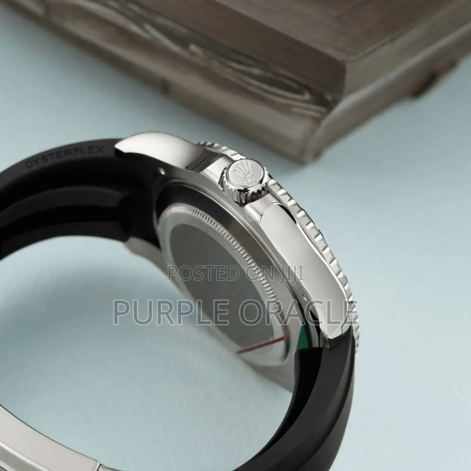 Rolex Yacht-master Silver Oysterflex Black Dial 42mm