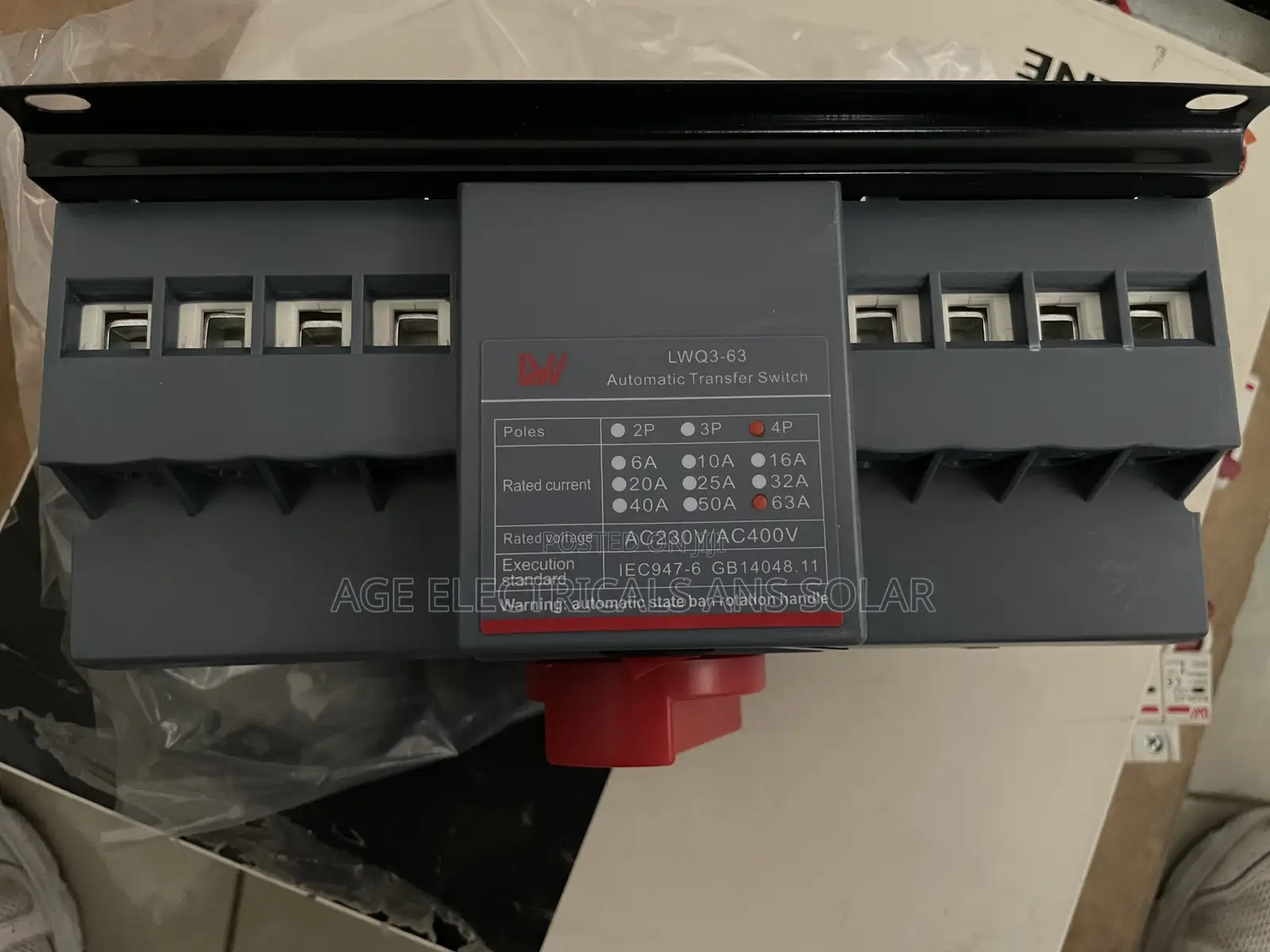 63a 4pole/2pole Auto Changeover and 100a 4pole/2pole Auto Changeover