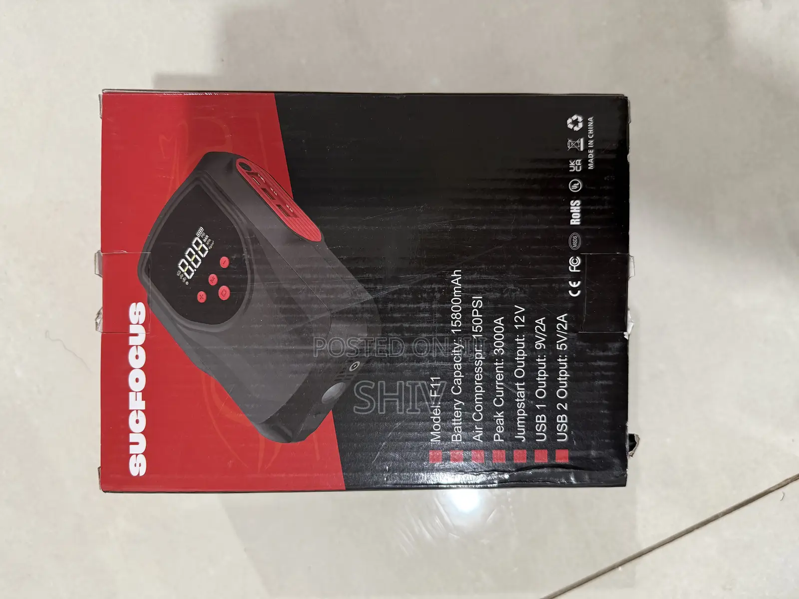 Sucfocus 2 in 1 - Jump Starter and Air Compressor