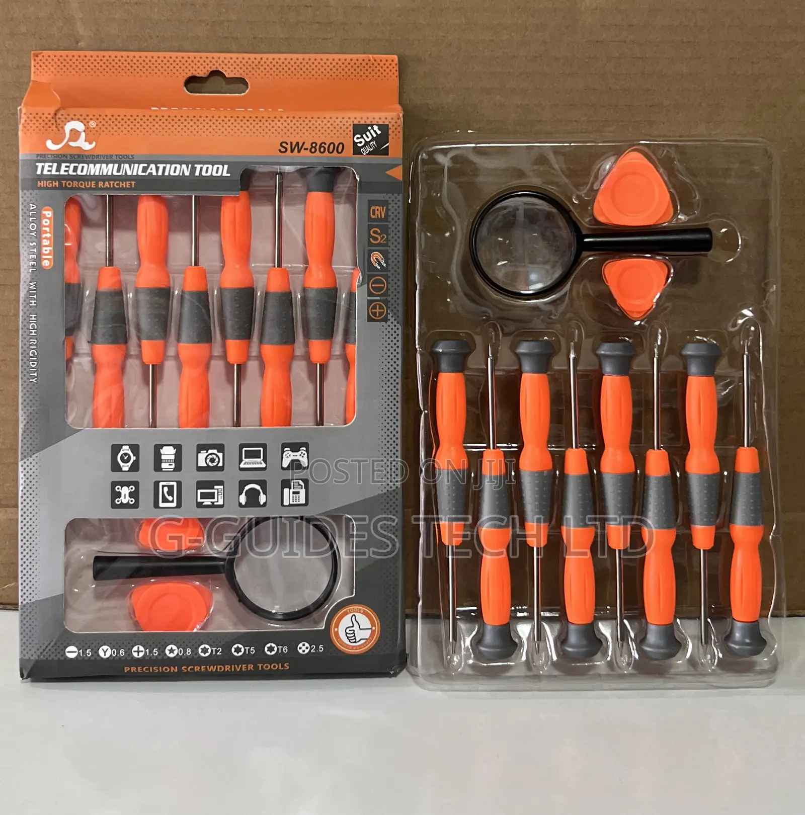 Sw-8600 8-in-1 Precision Screwdriver and Repair Set for Phone, Laptop