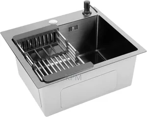 Black Sus 304 Cabinet Kitchen Sink With Soap Dispenser and Basket