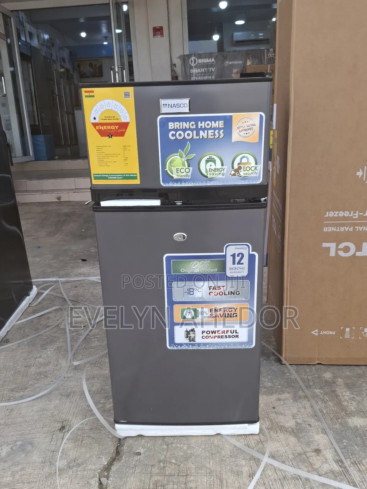 New Type Nasco Top Freezer 95 Litres Double Door Fridge for Sale