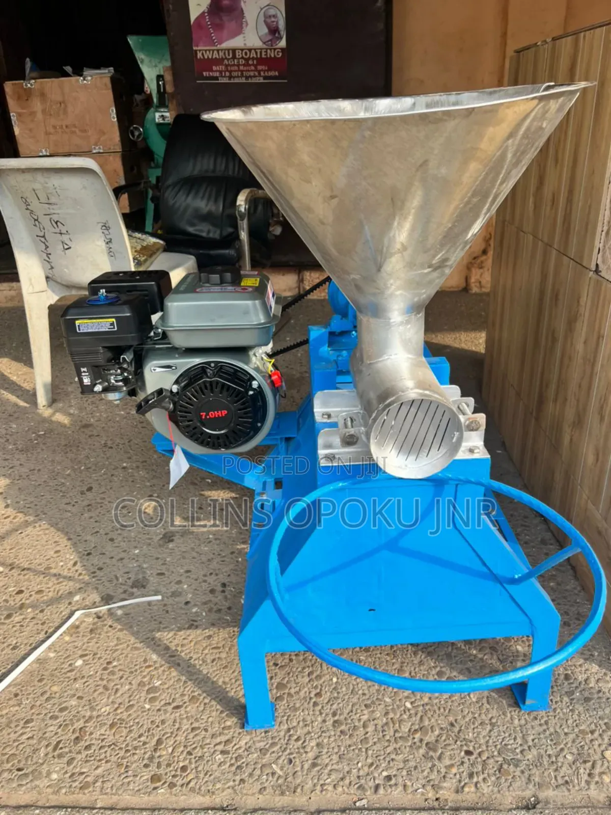 Commercial Fufu Machine With Petro Engine Complete