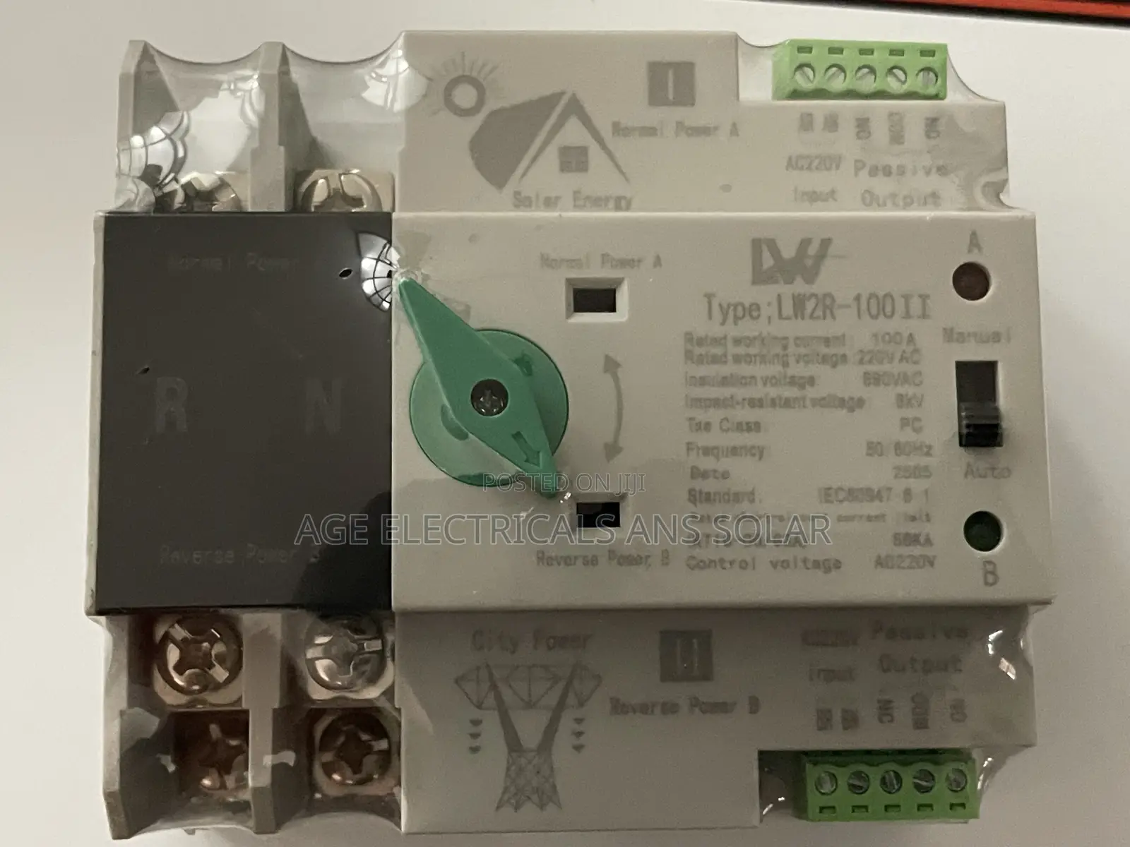 63a 4pole/2pole Auto Changeover and 100a 4pole/2pole Auto Changeover