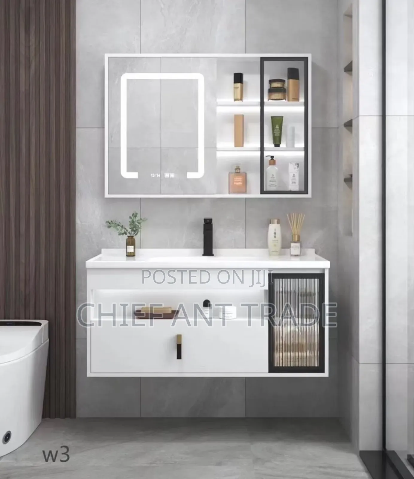 Hand Wash Cabinet Basin With Touchscreen Mirror B2