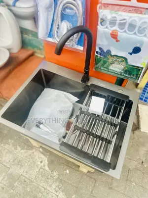 Kitchen Sink and Tap _Black Cabinet Sink Complete With Accessories