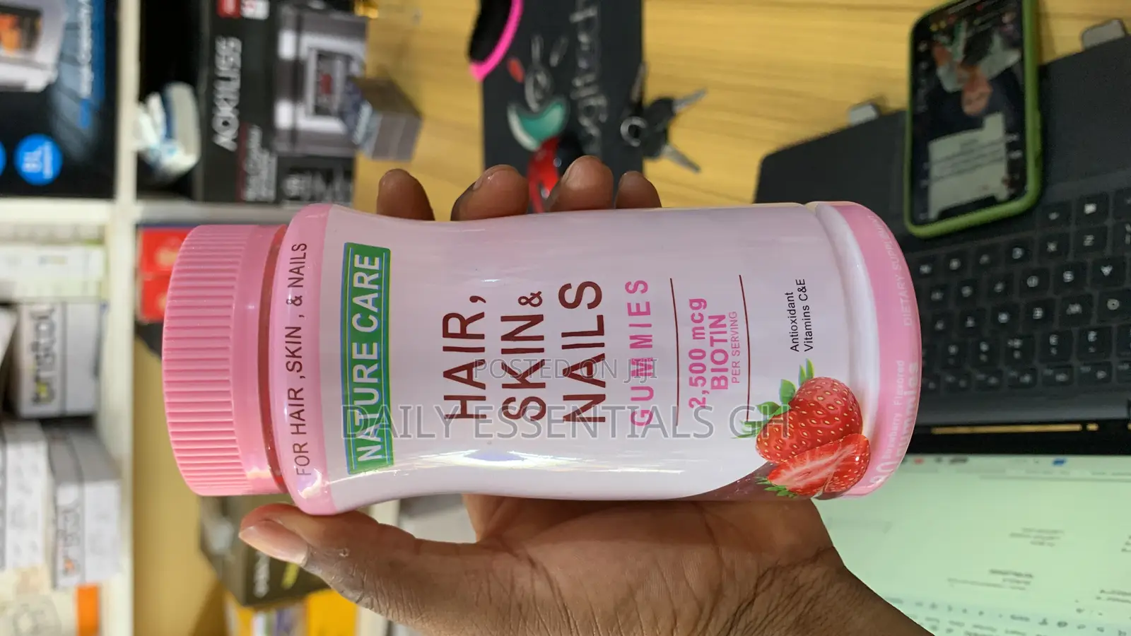 Hair, Skin Nails Biotin Gummies 2500mcg