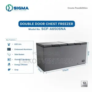 Sigma 630l Double Door Chest Freezer SCF-A650sna
