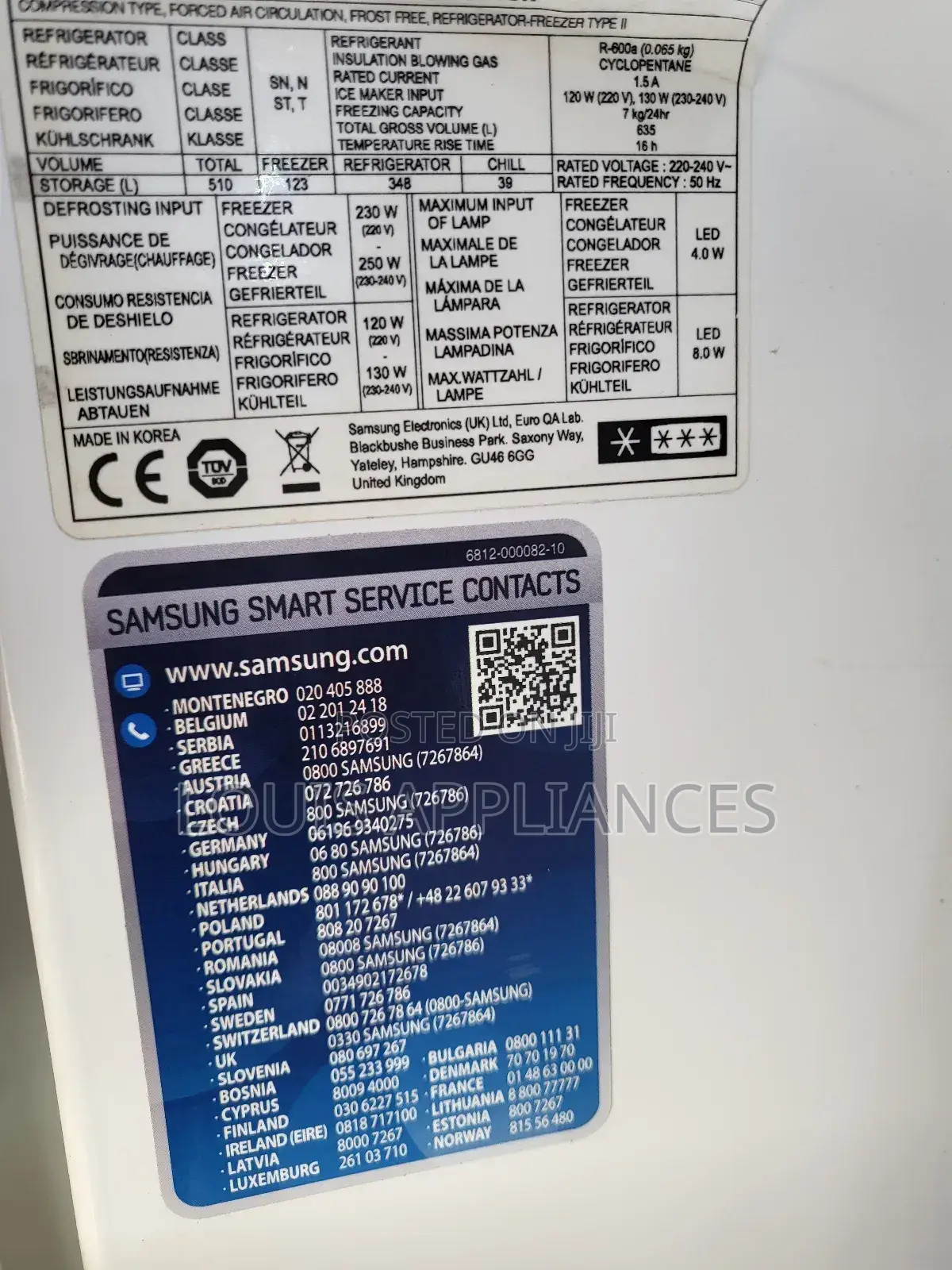 Strong And Neat Samsung French Door Fridge. 510l Inverter