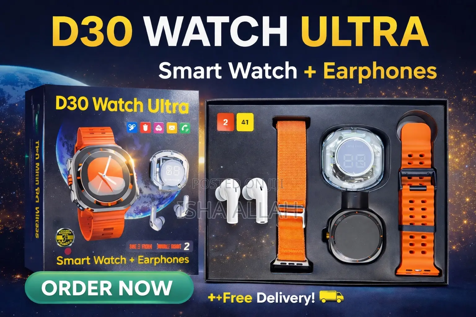 Upgrade Your Wrist Game With D30 Watch Ultra!