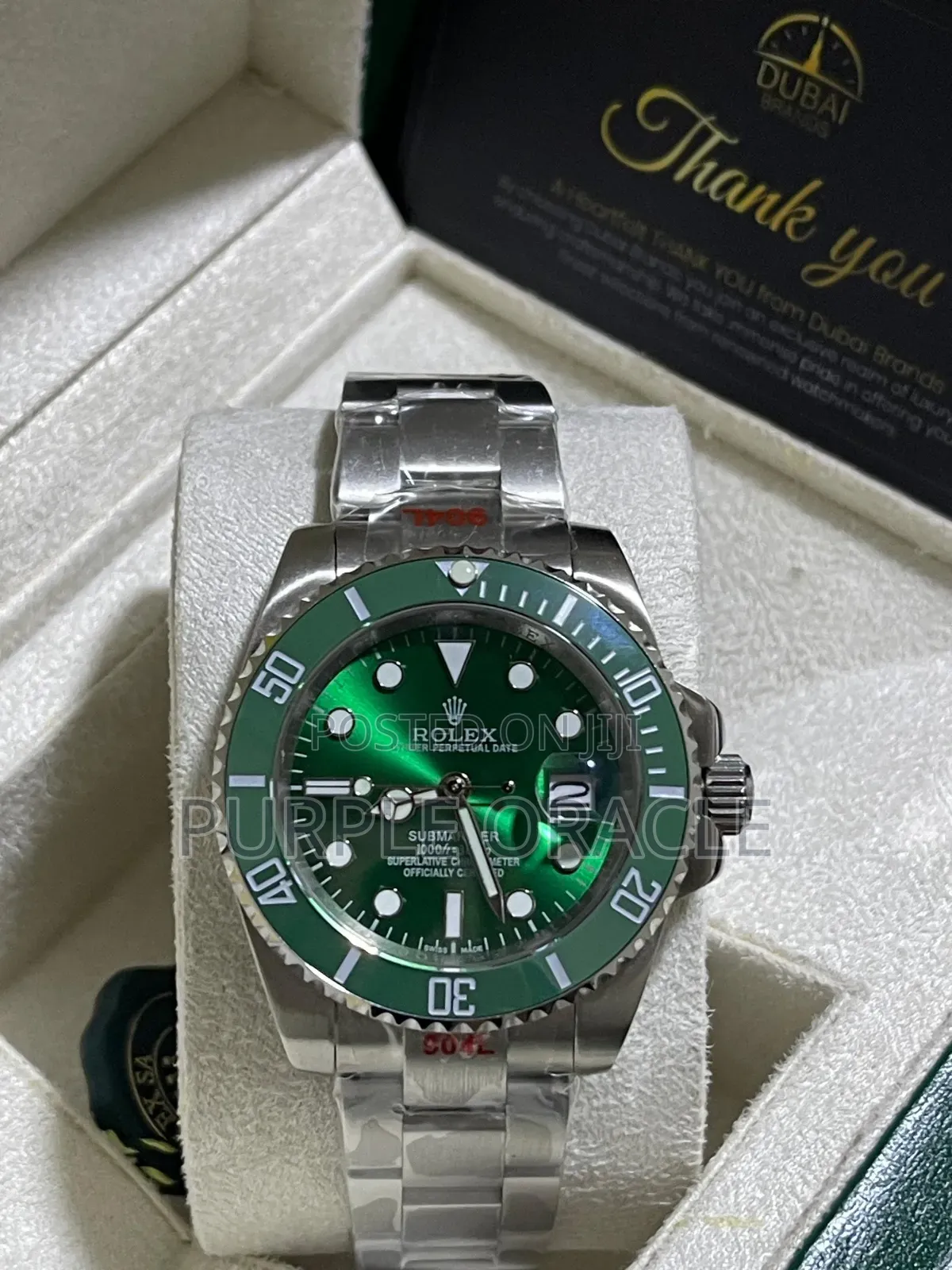 Rolex Submariner Date Hulk Silver Green Dial Watch