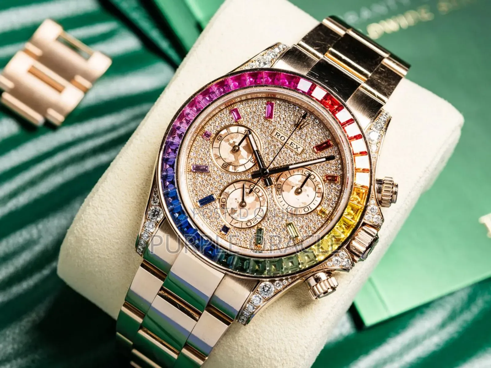 Rolex Daytona Rainbow Yellow Gold Watch