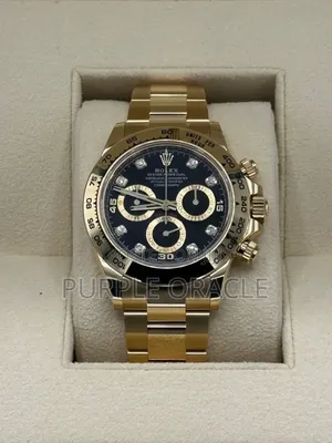Rolex Daytona 40mm 116508 Yellow Gold Black Diamond Dial