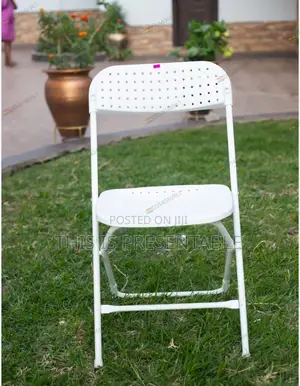 New Classic Foldable White Chairs Available For Rent
