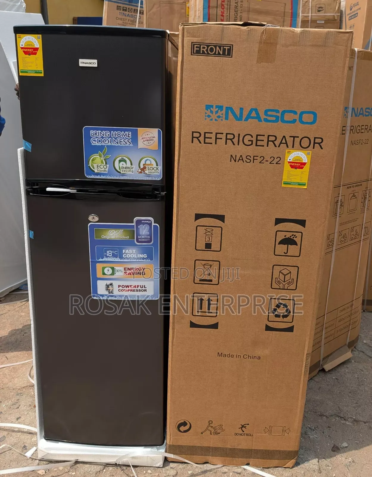 Nasco Nasf2-22 Fridge Top Freezer Fridge 166ltrs