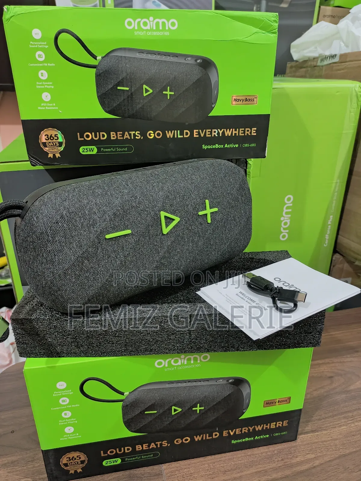 Oraimo Spacebox Active 25w Portable Speaker With Fm Radio Custom Eq