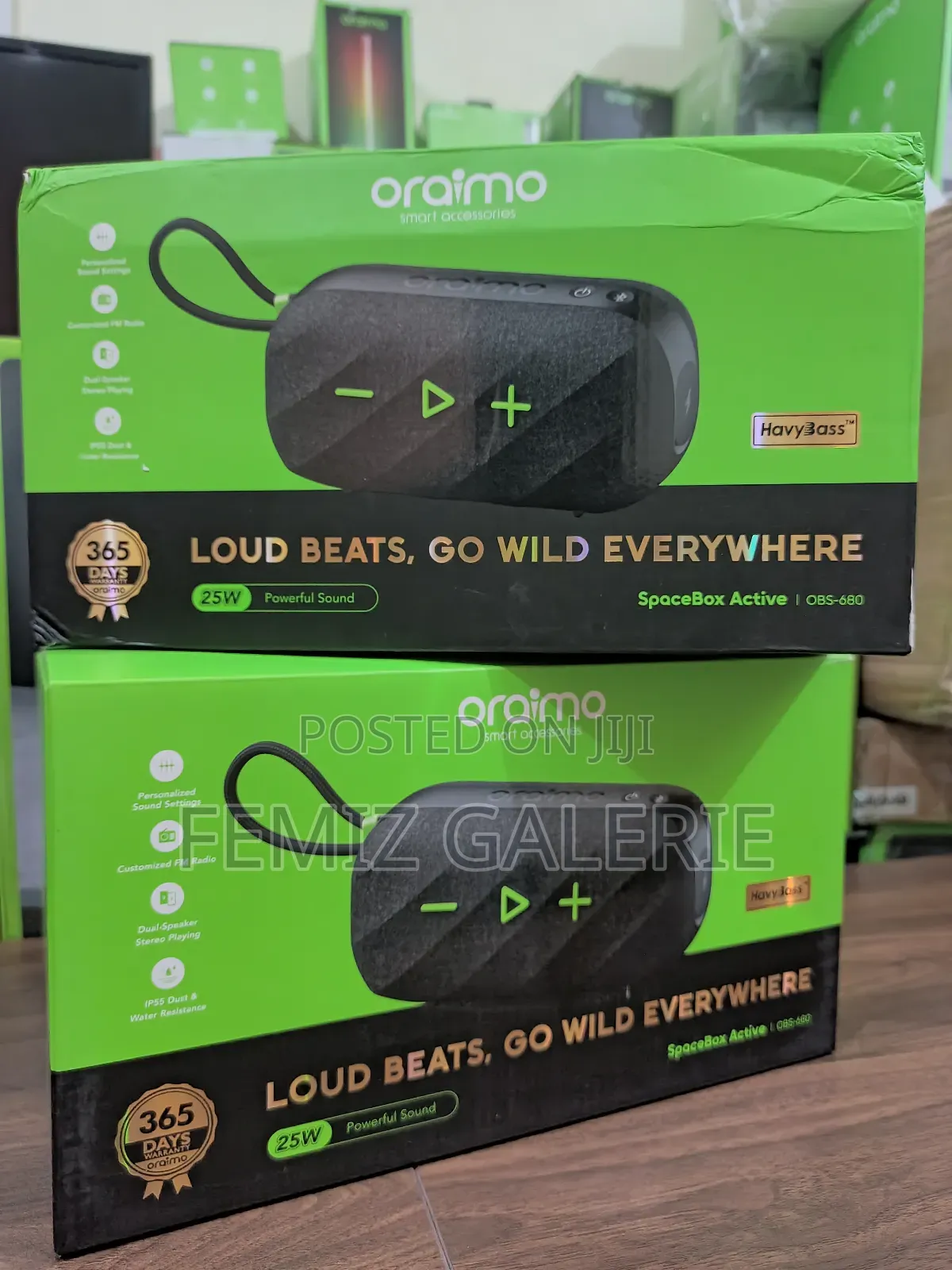 Oraimo Spacebox Active 25w Portable Speaker With Fm Radio Custom Eq