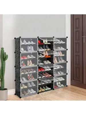 Transparent Plastic Shoe Rack