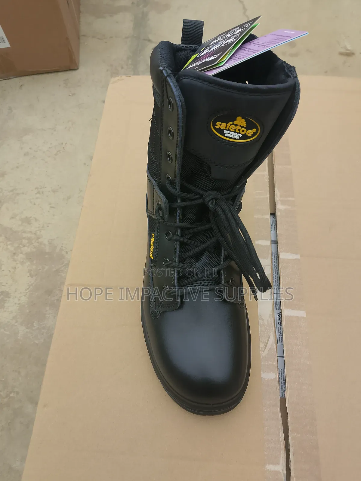Safetoe Safety Military Desert Leather Boots.
