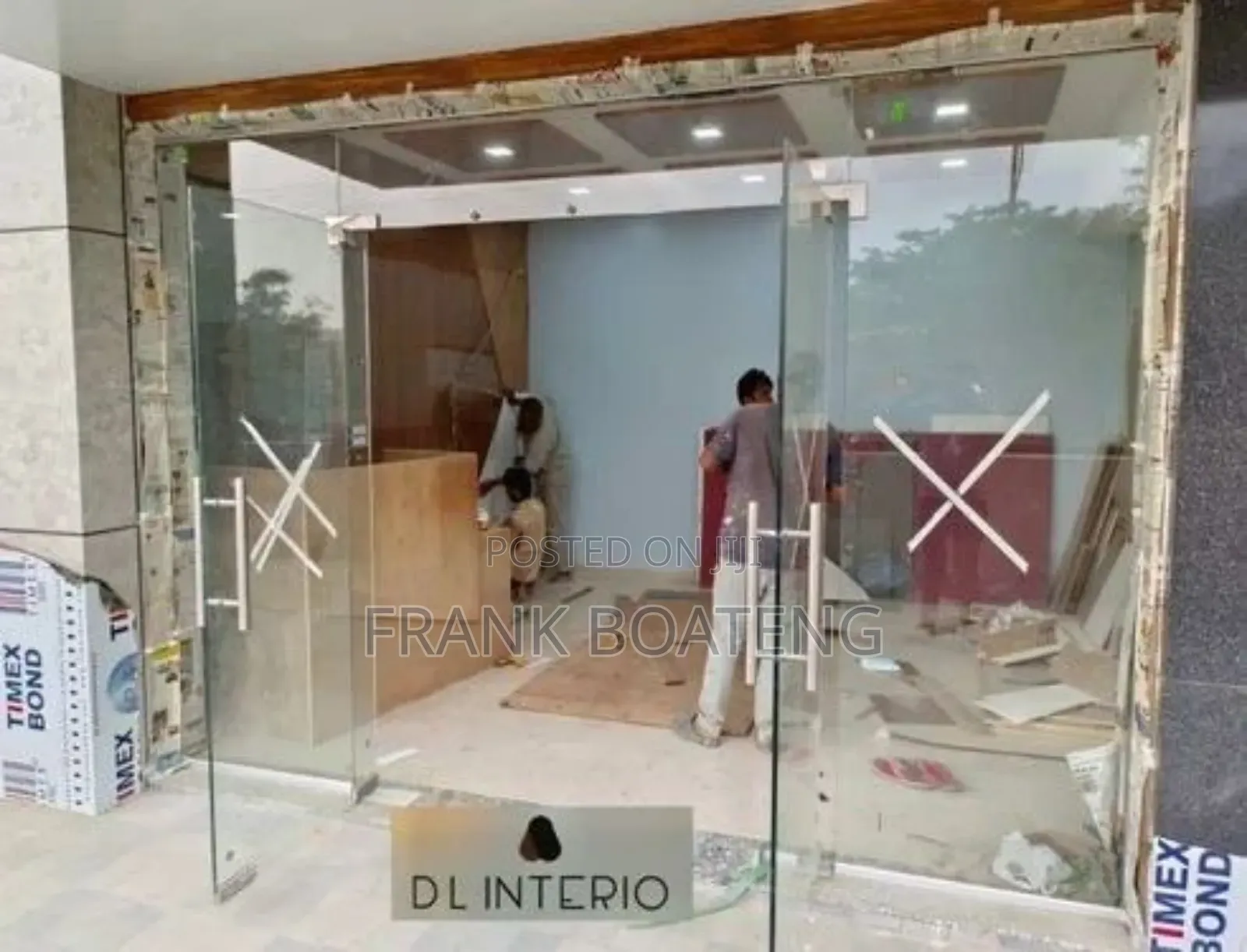 Frameless Double Door